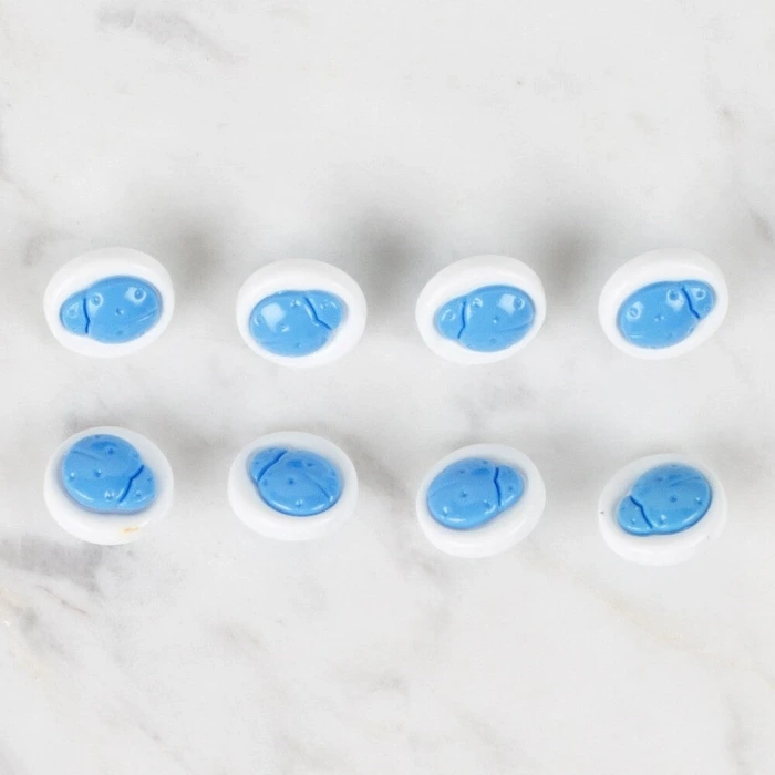 Loren Crafts 8 li Mavi Uğur Böceği Düğme - 644