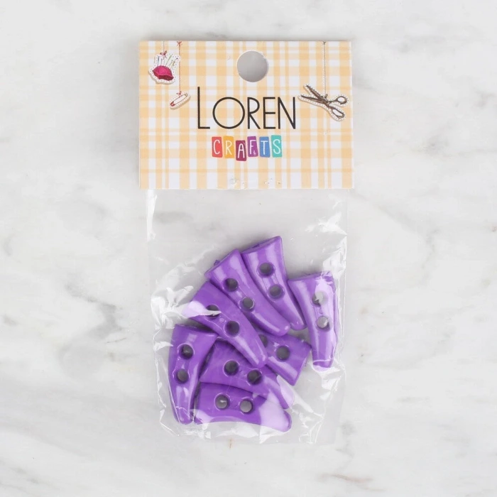 Loren Crafts 8 li mor çoban düğme - 130