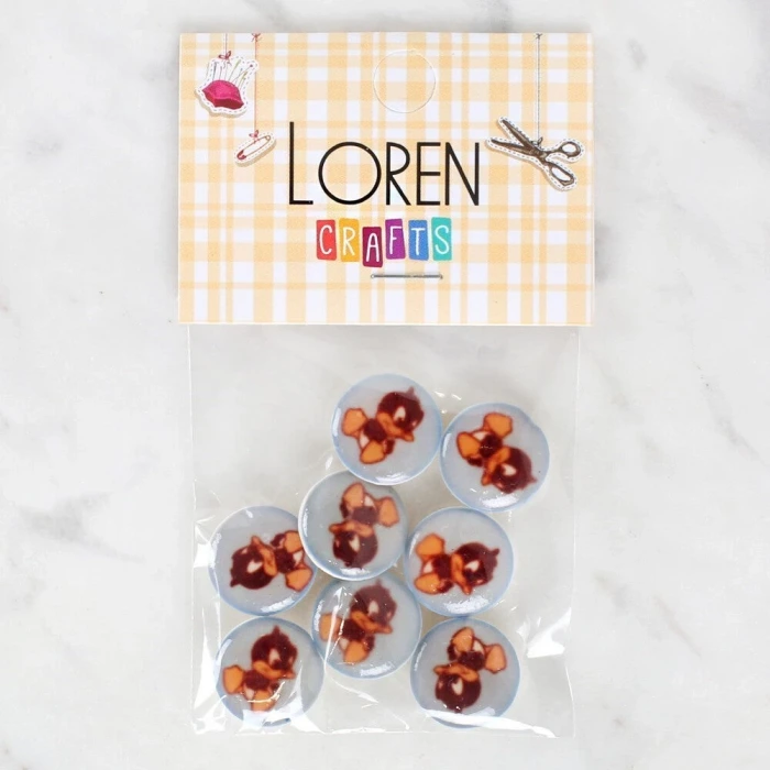 Loren Crafts 8li Ördek Düğme - 1203