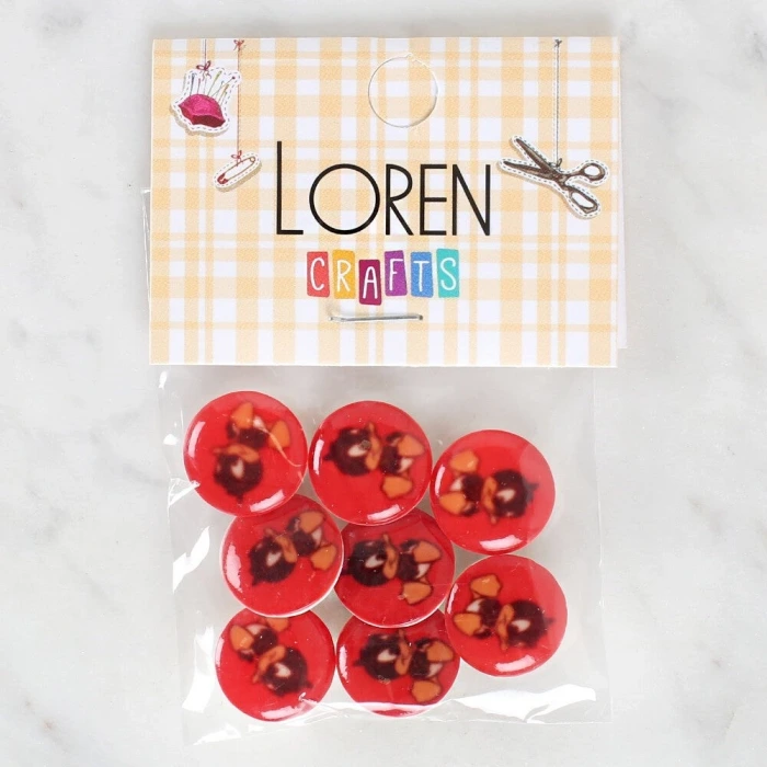 Loren Crafts 8li Ördek Düğme - 1207