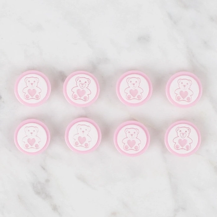 Loren Crafts 8 li Pembe Düğme - 407