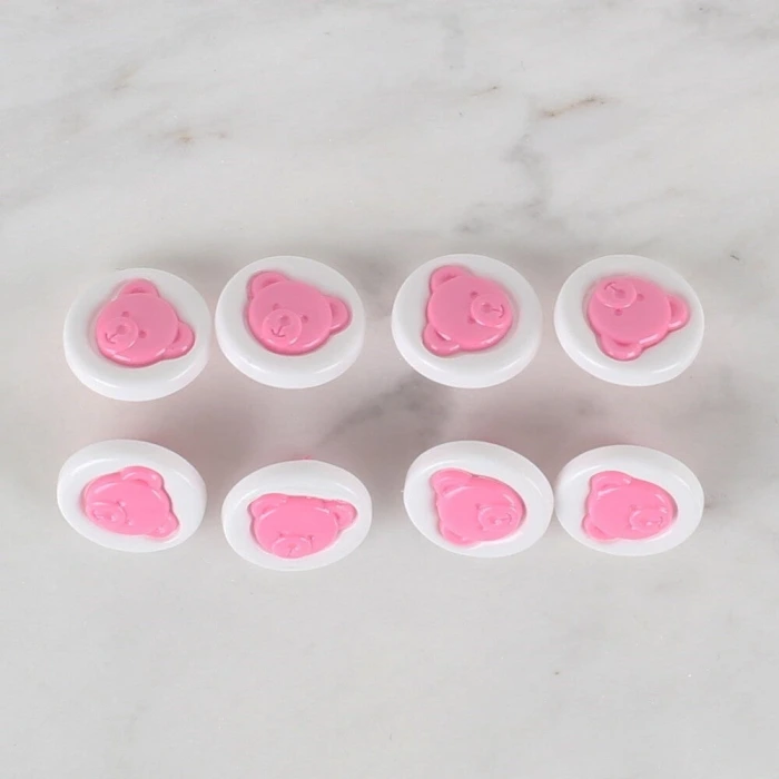 Loren Crafts 8 li Pembe Düğme - 625