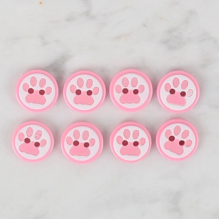 Loren Crafts 8 li Pembe Pati Düğme - 615