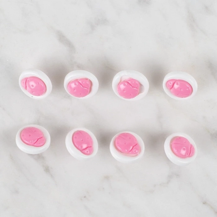 Loren Crafts 8 li Pembe Uğur Böceği Düğme - 646