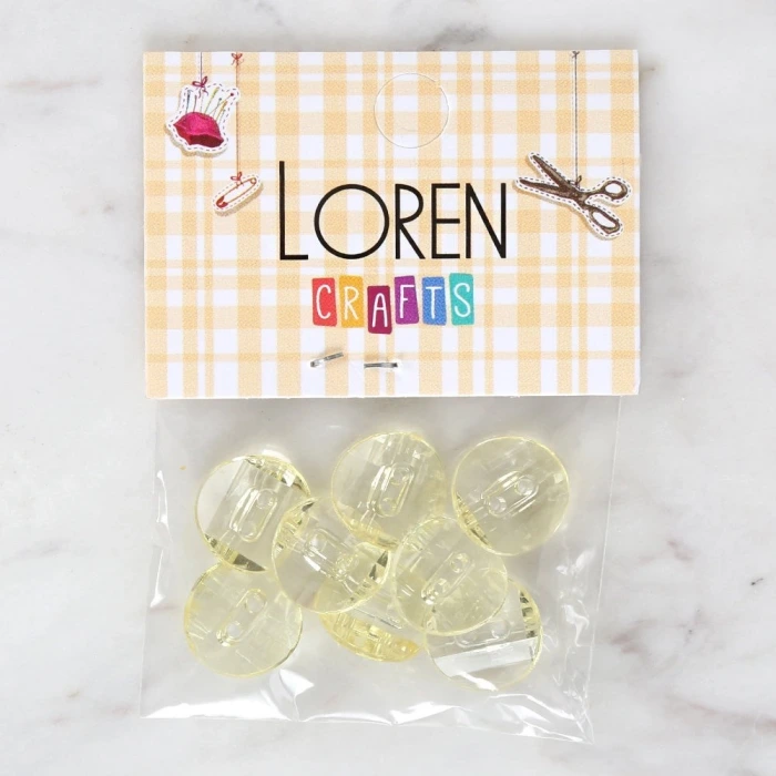 Loren Crafts 8li Sarı Düğme - 3067