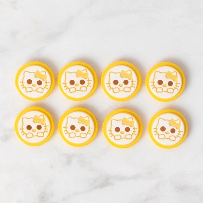 Loren Crafts 8 li Sarı Kedi Düğme - 590