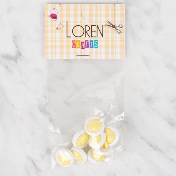 Loren Crafts 8 li Sarı Uğur Böceği Düğme - 641