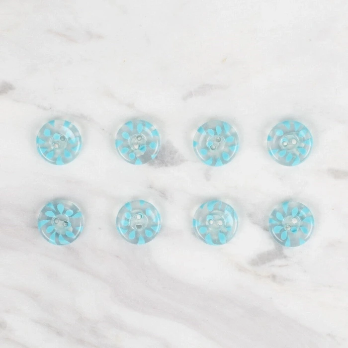 Loren Crafts 8 li Turkuaz Düğme - 31