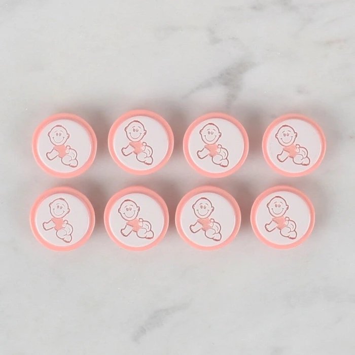 Loren Crafts 8 li Yavruağzı Bebe Düğme - 377