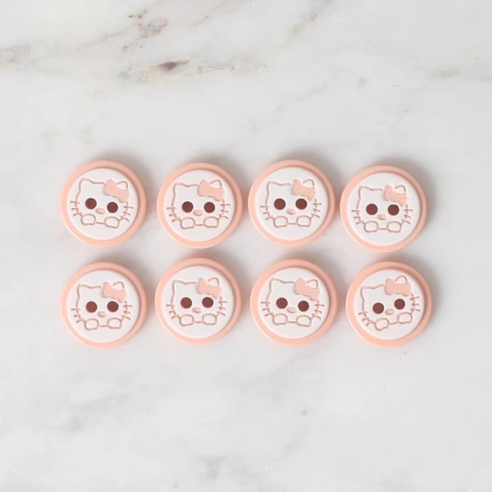 Loren Crafts 8 li Yavruağzı Kedi Düğme - 582