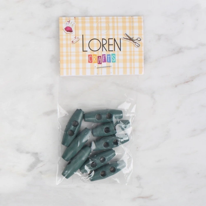 Loren Crafts 8 li yeşil çoban düğme - 102
