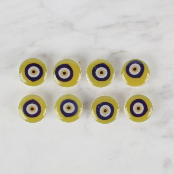 Loren Crafts 8 li Yeşil Nazar Boncuğu Düğme - 691