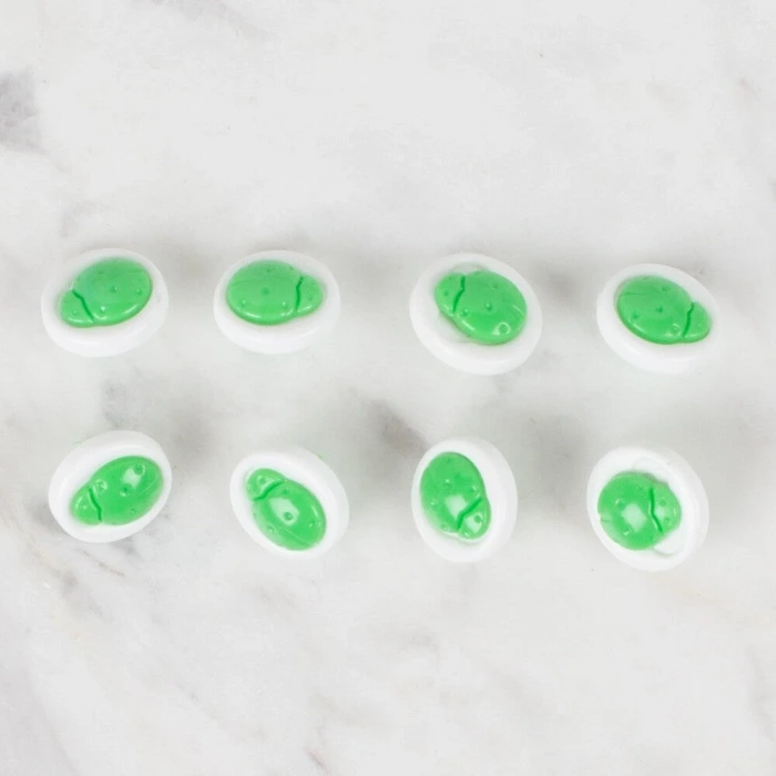 Loren Crafts 8 li Yeşil Uğur Böceği Düğme - 649