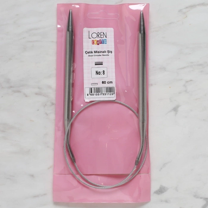LOREN CRAFTS 8 MM ÇELİK MİSİNALI ŞİŞ 60 CM