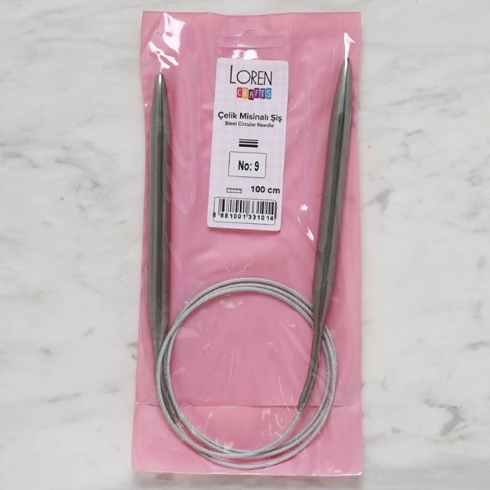 Loren Crafts 9 mm Çelik Misinalı Şiş 100 cm