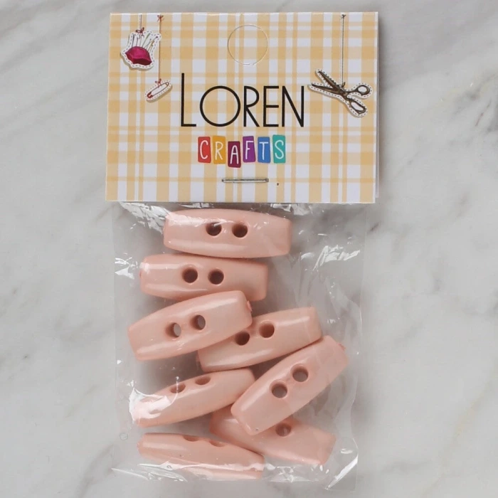 Loren Crafts açık pembe 8 li çoban düğmesi - 71