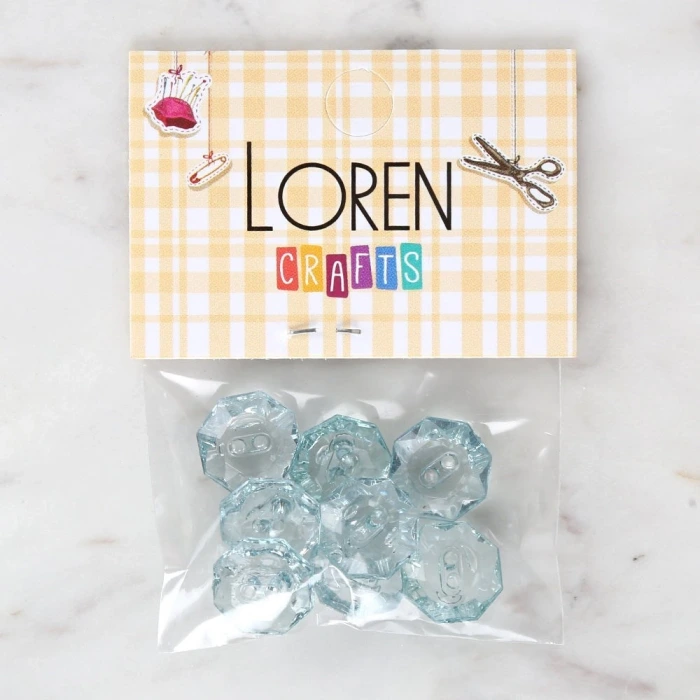 Loren Crafts Açık Yeşil 8li Düğme - 3065