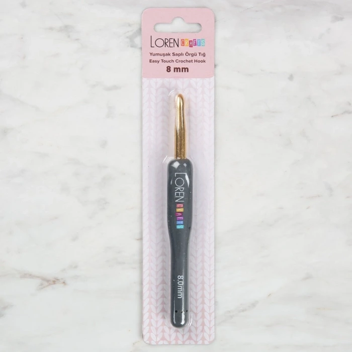 Loren Crafts Altın Uçlu Yumuşak Saplı Yün Tığ LRN