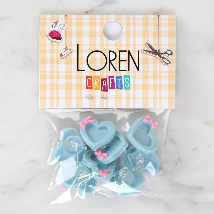 Loren Crafts Mavi 8li Düğme - 3014