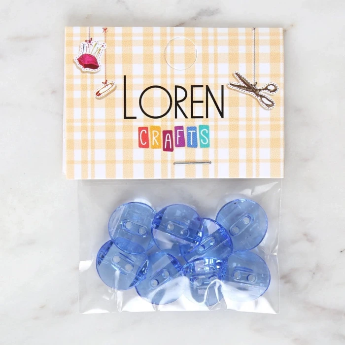 Loren Crafts Mavi 8li Düğme - 3062