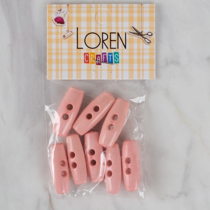 Loren Crafts pembe 8 li çoban düğmesi - 72
