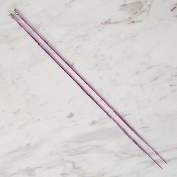 Loren Cratfs 2,5 mm 35 cm Mor Metal Örgü Şişi - LR