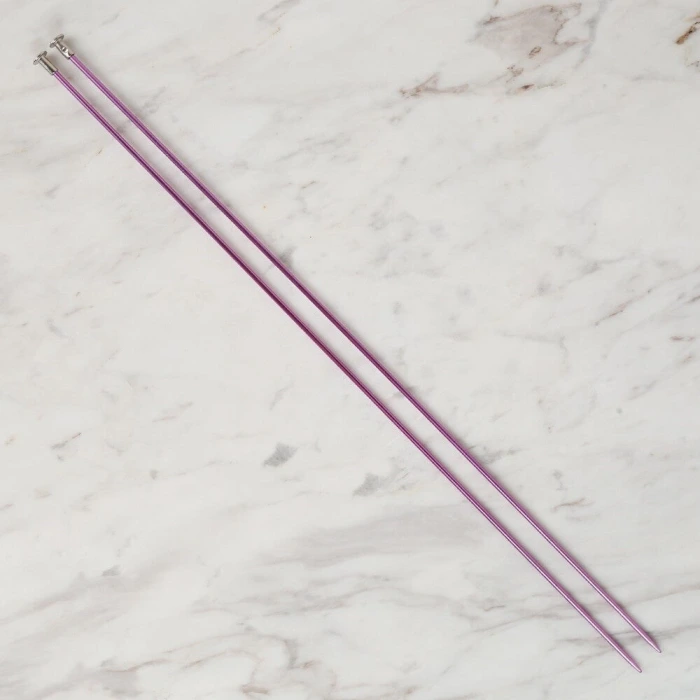 Loren Cratfs 2,5 mm 35 cm Mor Metal Örgü Şişi - LR