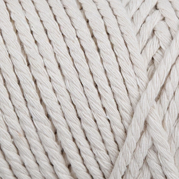 Loren Decor Slim 3 Büküm Makrome İpi Krem - L002