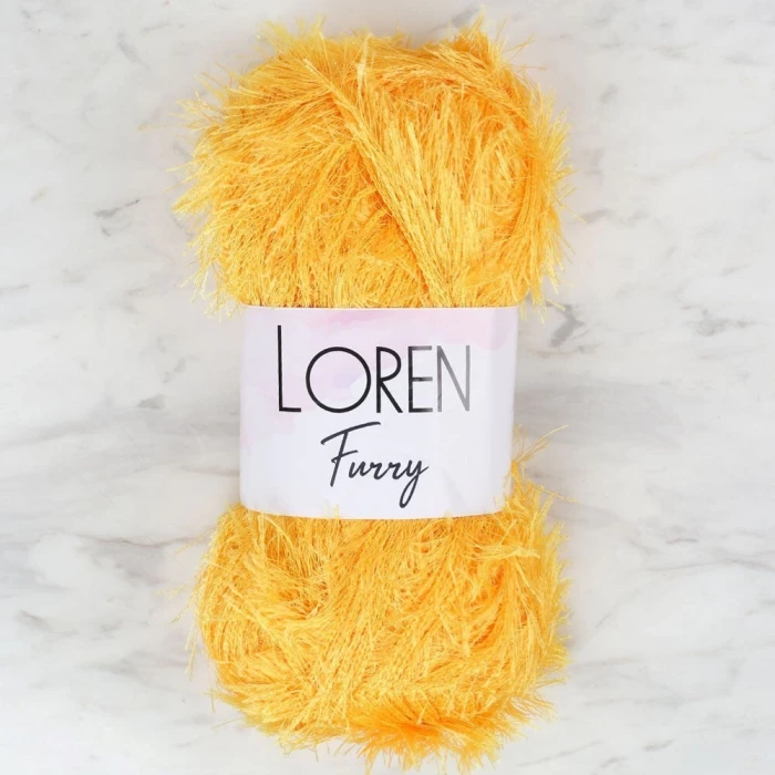 Loren Furry Hardal Sarısı El Örgü İpi - RF075 - 34063