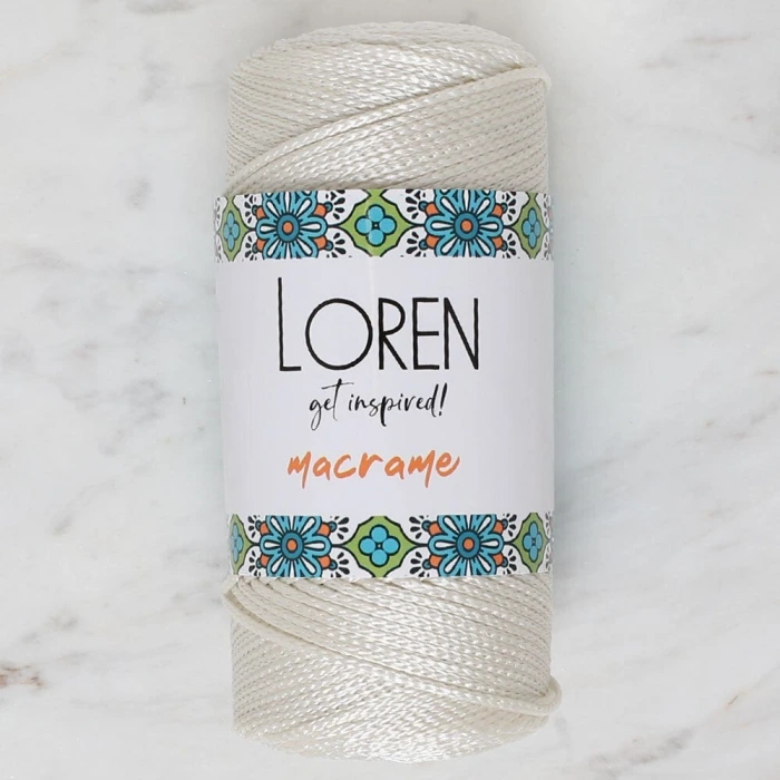 Loren Macrame Krem El Örgü İpi - RM 010 - 34325