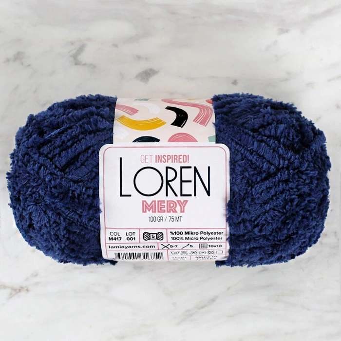 Loren Mery Petrol Mavisi El Örgü İpi - M417 - 34322