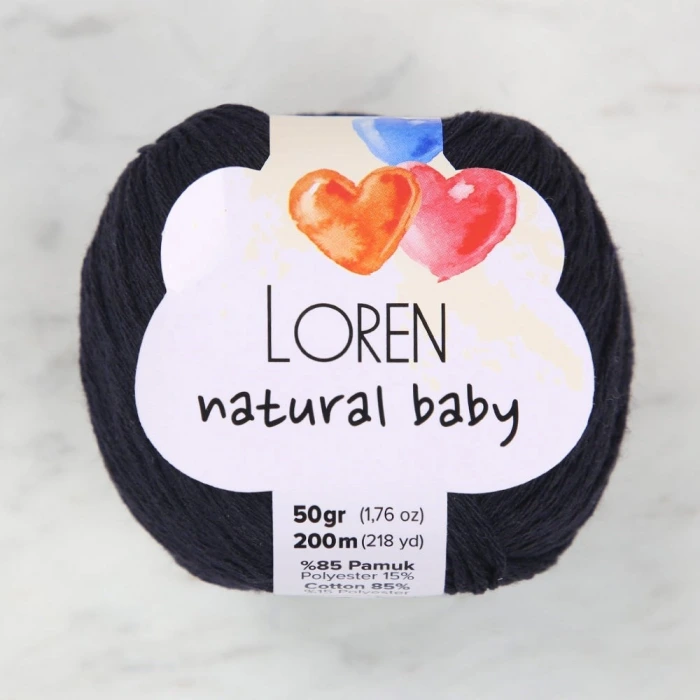 Loren Natural Baby Lacivert El Örgü İpi - R005 - 33940