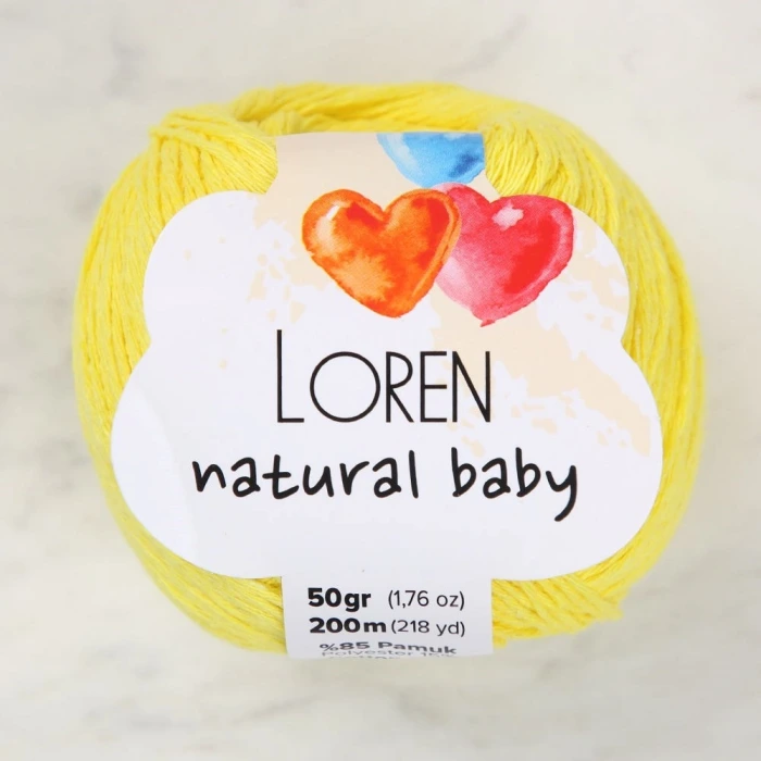 Loren Natural Baby Sarı El Örgü İpi - R086 - 33942