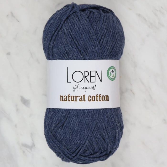 Loren Natural Cotton Lacivert El Örgü İpi - R103