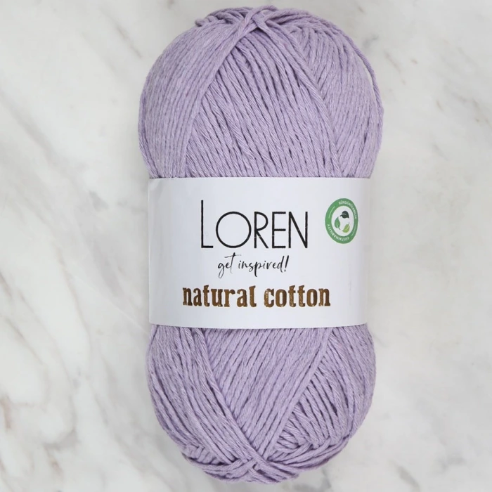 Loren Natural Cotton Lila El Örgü İpi - R020 - 33920