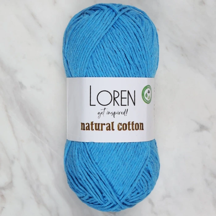 Loren Natural Cotton Turkuaz El Örgü İpi - R091 - 33923