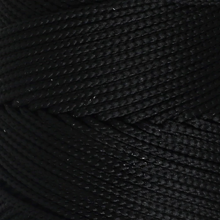 Loren Polyester Soft Macrame Siyah El Örgü İpi - LM040 - 34445