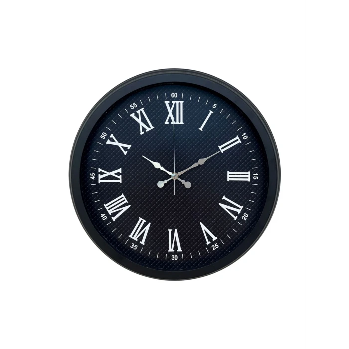 Luxury Black 40 Cm Metal Duvar Saati