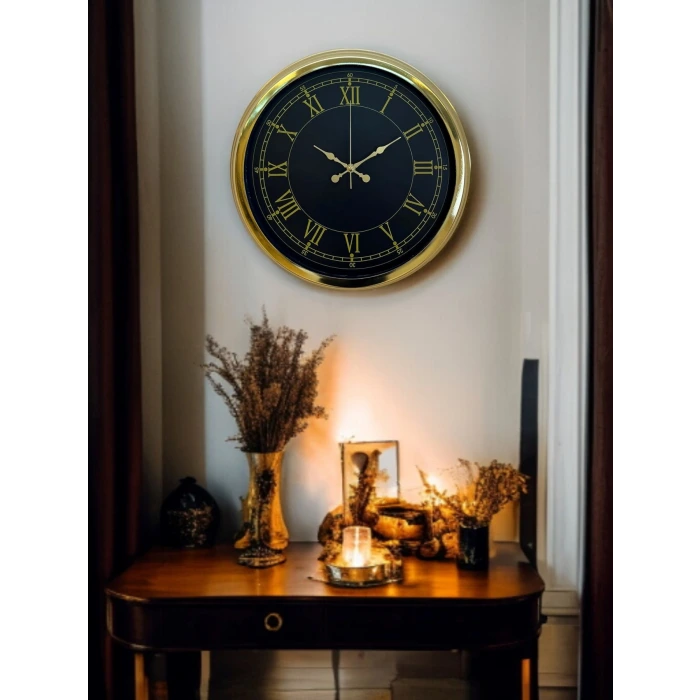 Luxury Gold 40 Cm Metal Duvar Saati