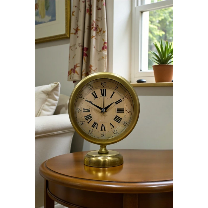 Majestic Time Eskitme 25 x 20 Cm Metal Masa Saati