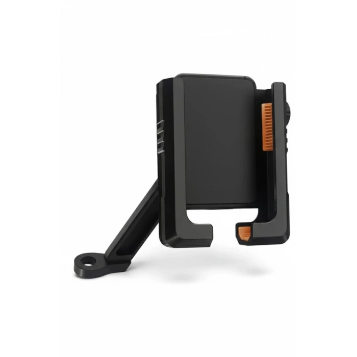 Motosiklet Gidon Telefon Tutucu–360° Döner, Kaymaz Sabitleme Sistemli, Sarsıntı Önleyici Telefon Tutucu Aparat