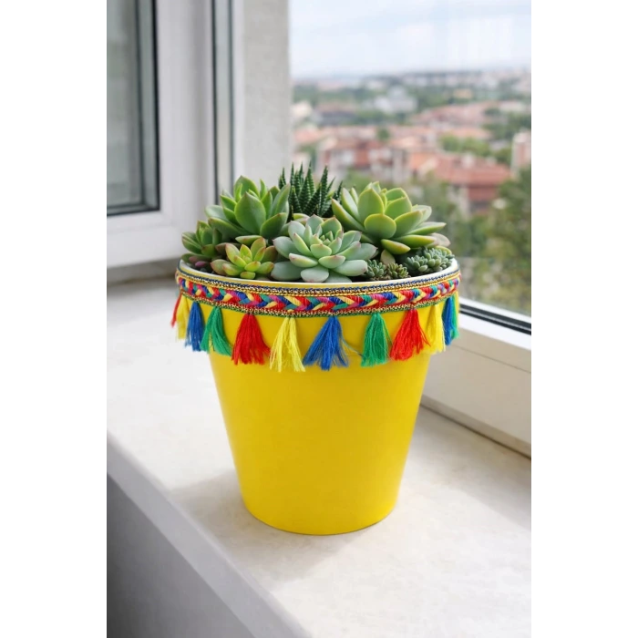 NF DEKORATİF SAKSI 1.7 LİTRE SARI