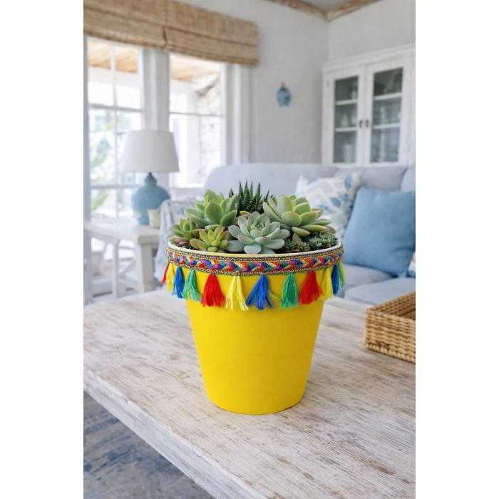 NF DEKORATİF SAKSI 1.7 LİTRE SARI