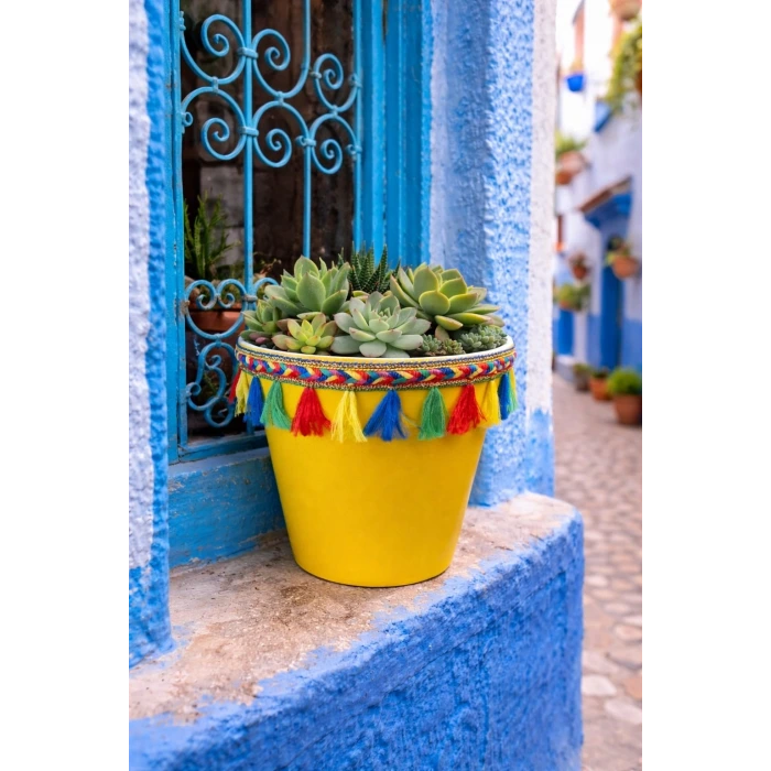 NF DEKORATİF SAKSI 1.7 LİTRE SARI