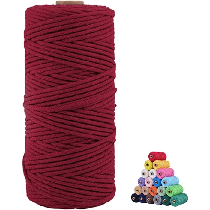 Pamuk Makrome 2 mm Bordo