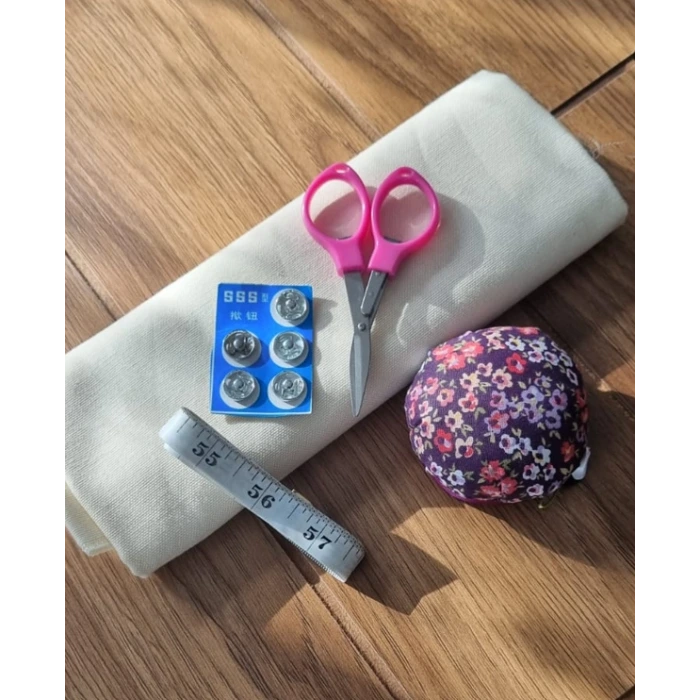 Panama Keten Kumaşlı Dikiş Başlangıç Seti – Aksesuar Kit Dahil