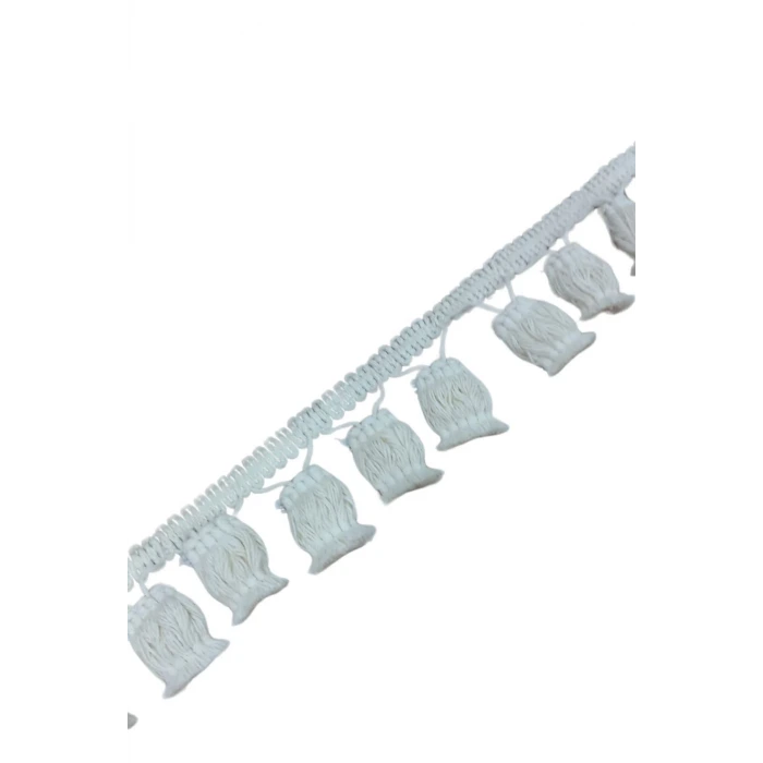 Ponpon Püskül Pamuk en 5 cm Krem 5 Metre