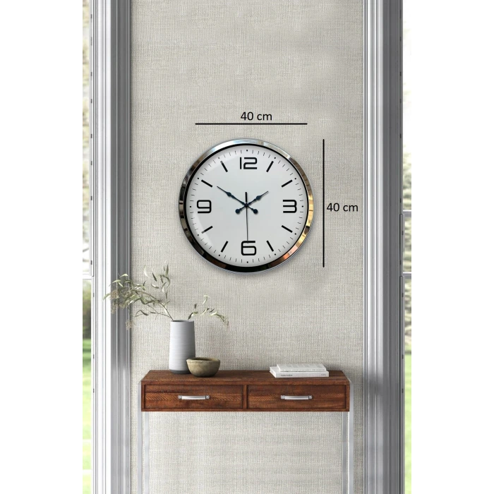 Prestij Krom Metal 40 Cm Duvar Saati