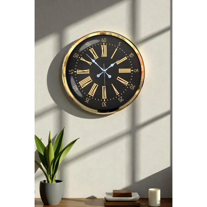 Prime Aurea Gold 52 Cm Metal Duvar Saati