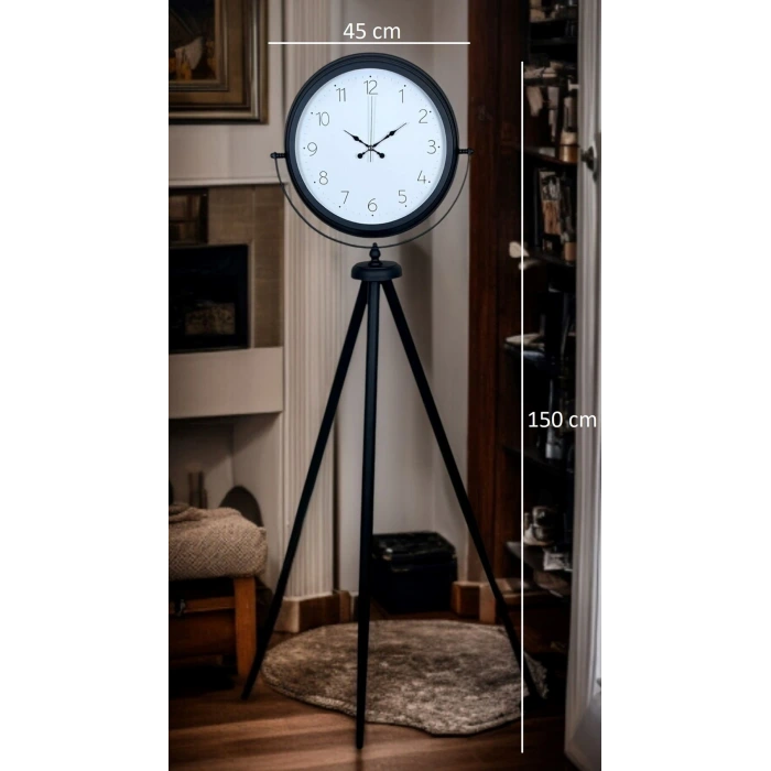 Pure Black Tripod Ayaklı Saat